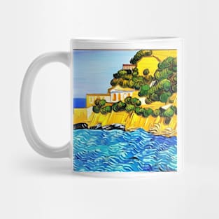 Italy Seaside in Van Gogh Style Mug